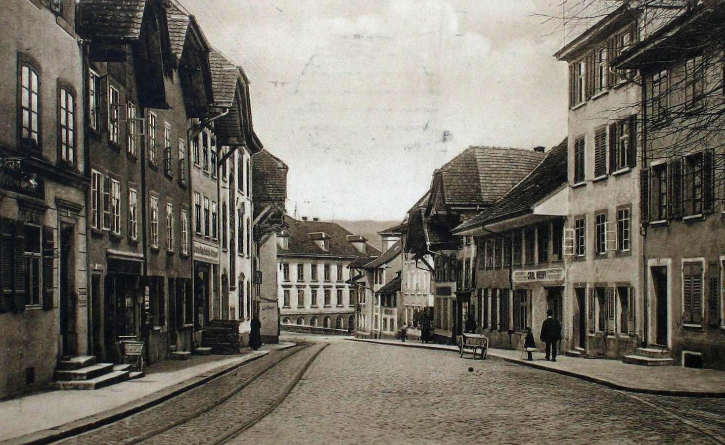 Aarau Obere Vorstadt - Die Stadt Aarau die Stadt der schönen Giebel - eine Idylle - vor der Zerstörung durch autonome linksradikale Chaoten